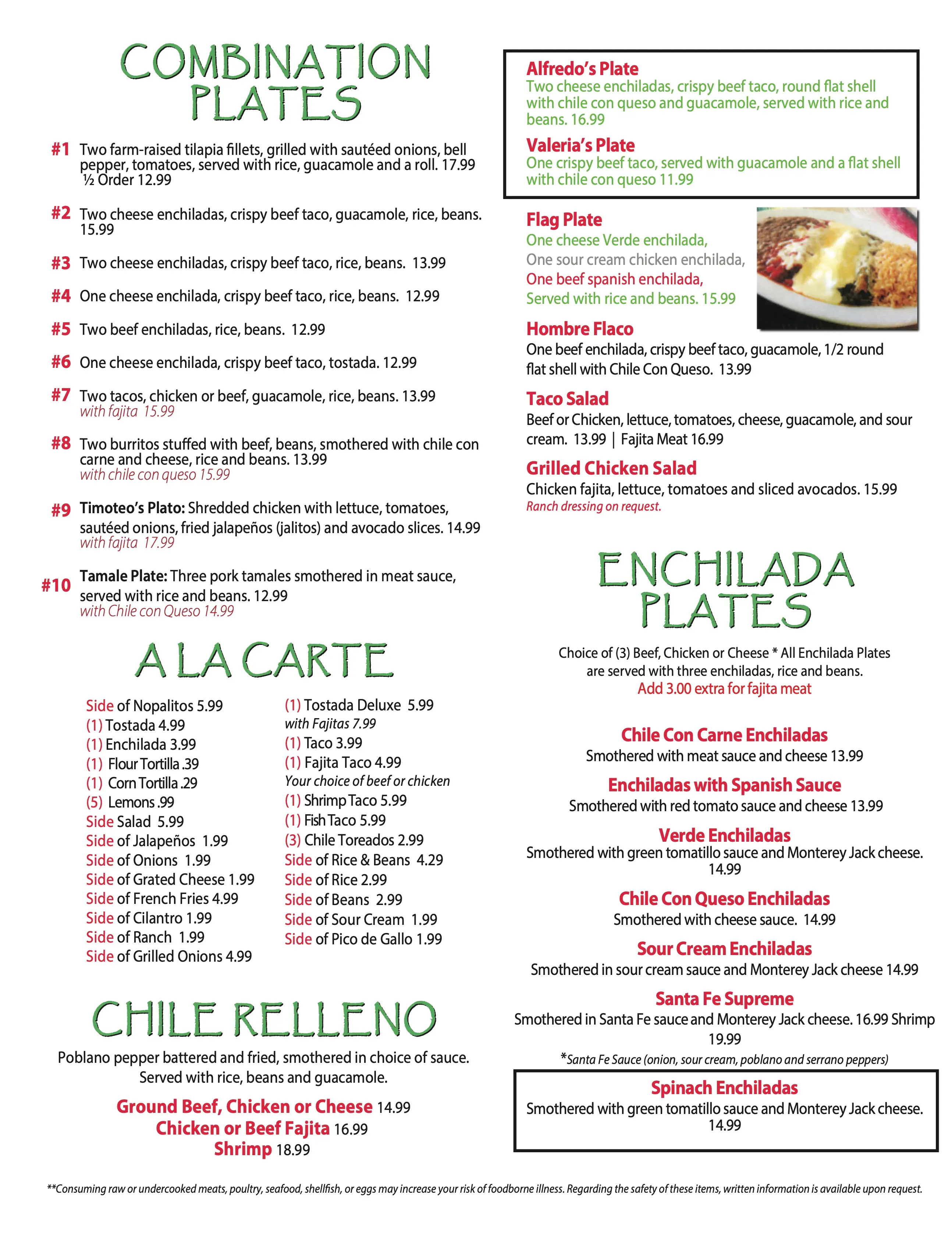 Kingsland menu — page 2