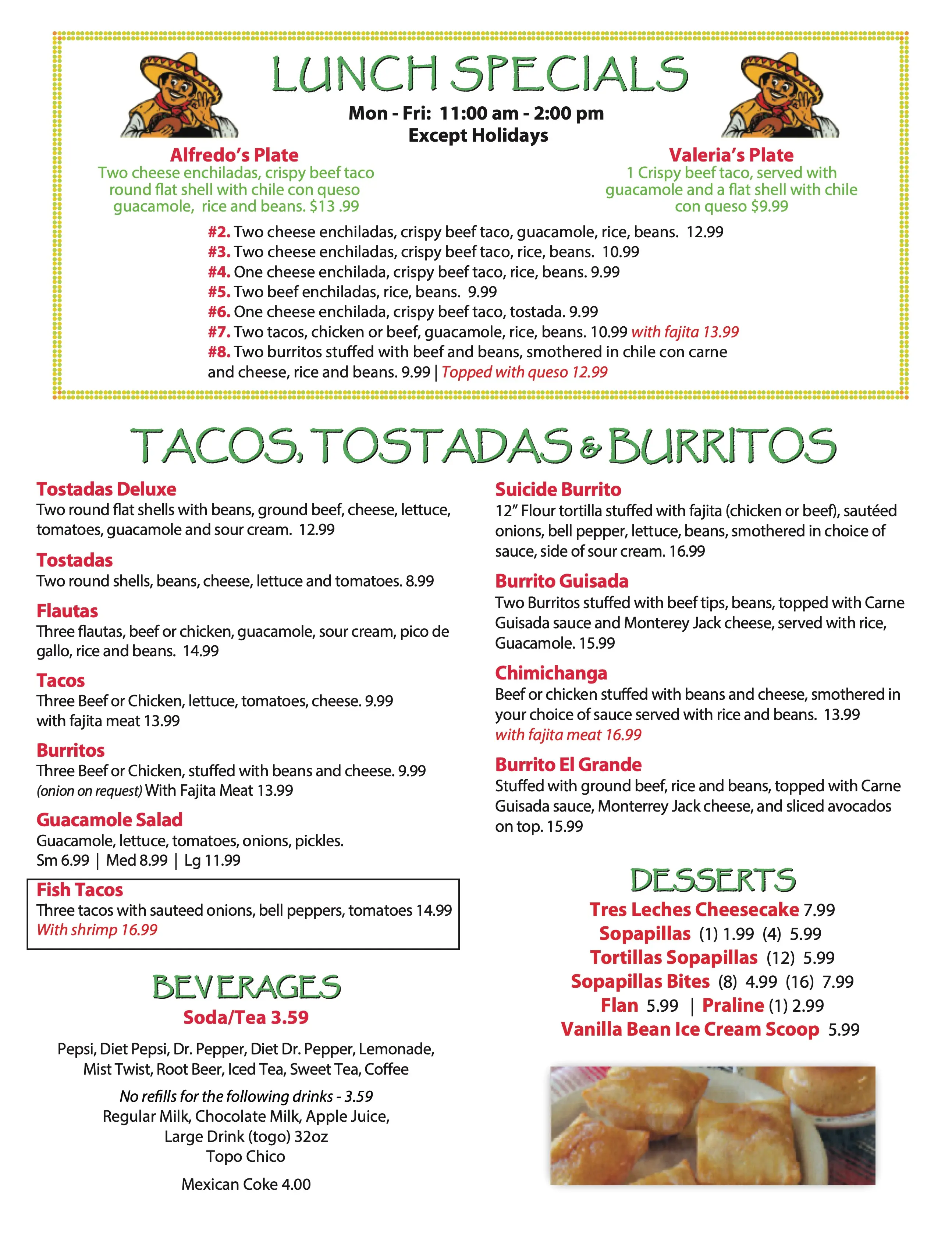 Kingsland menu — page 4