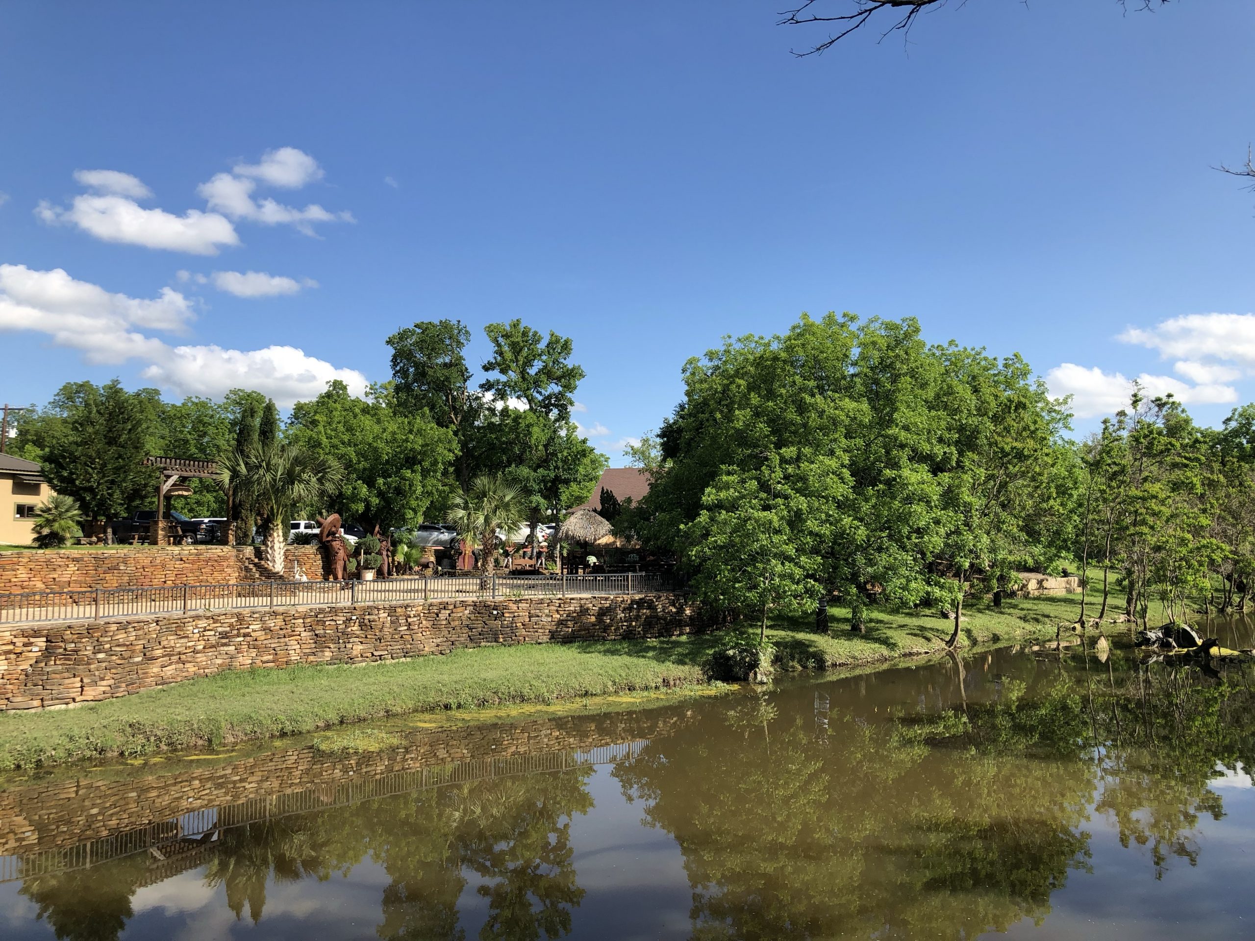 Restaurant patio from bridge